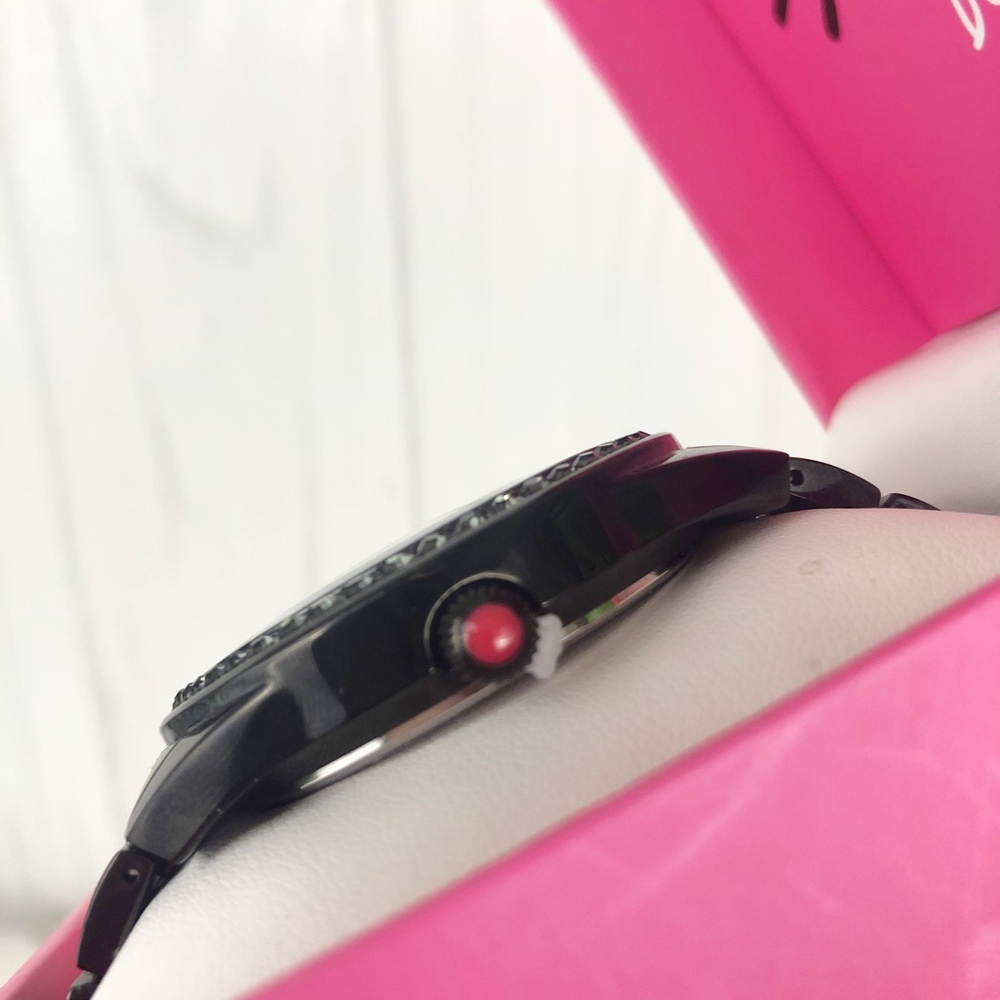 Betsey Johnson Black Skull Crown Watch - Picture 4 of 8